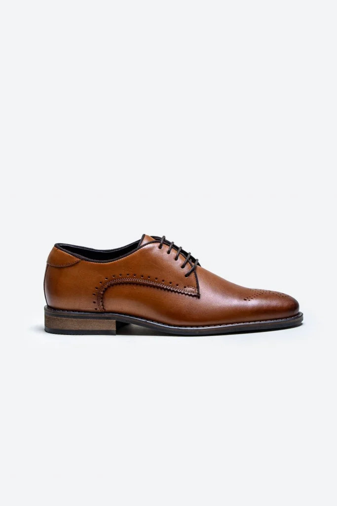 Cavani Madrid Schuhe Tan - Wingtip Brogue