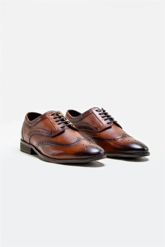 Cavani Orleans Schuhe Hellbraun - Wingtip Brogue - schoenen