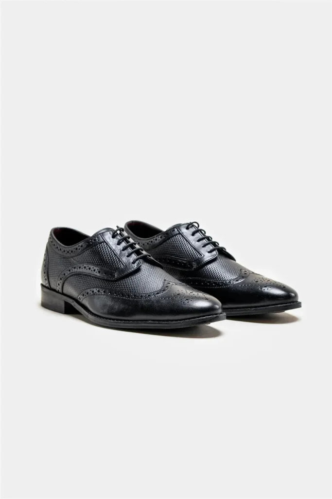 Cavani Orleans Schuhe Schwarz - Wingtip Brogue - schoenen