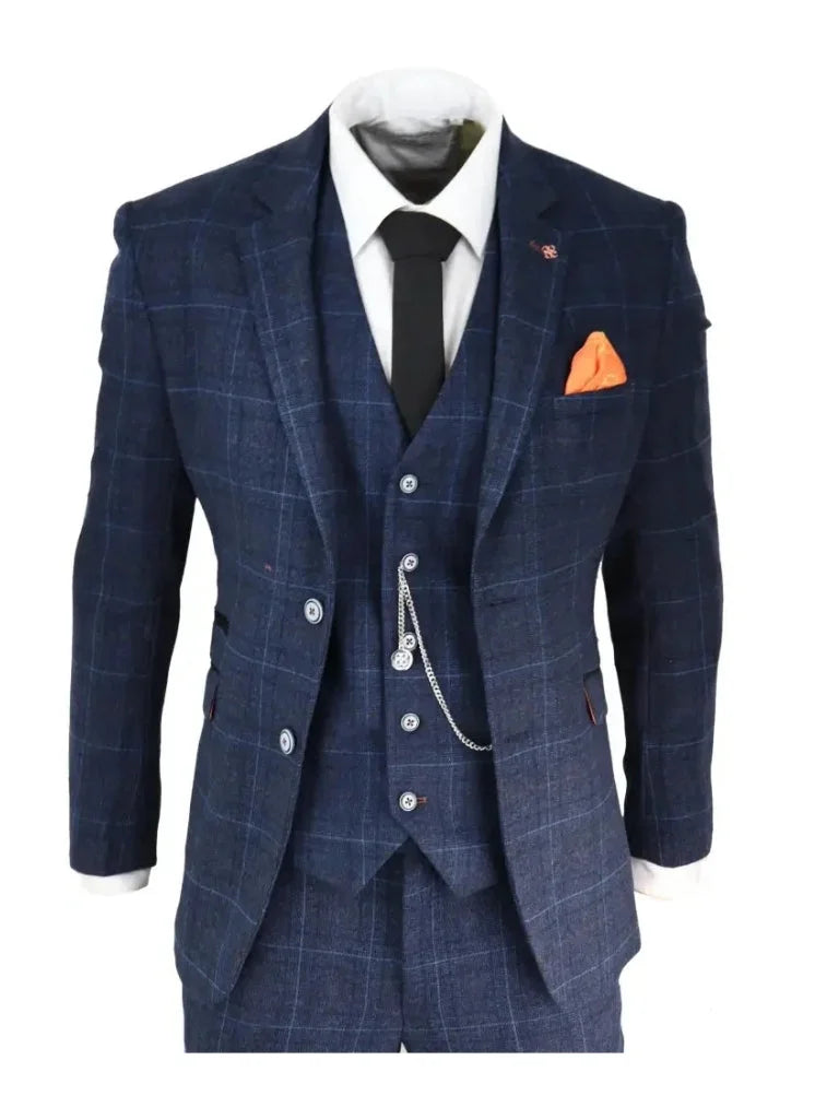 Cavani - Sakko Tweed Cody Blau