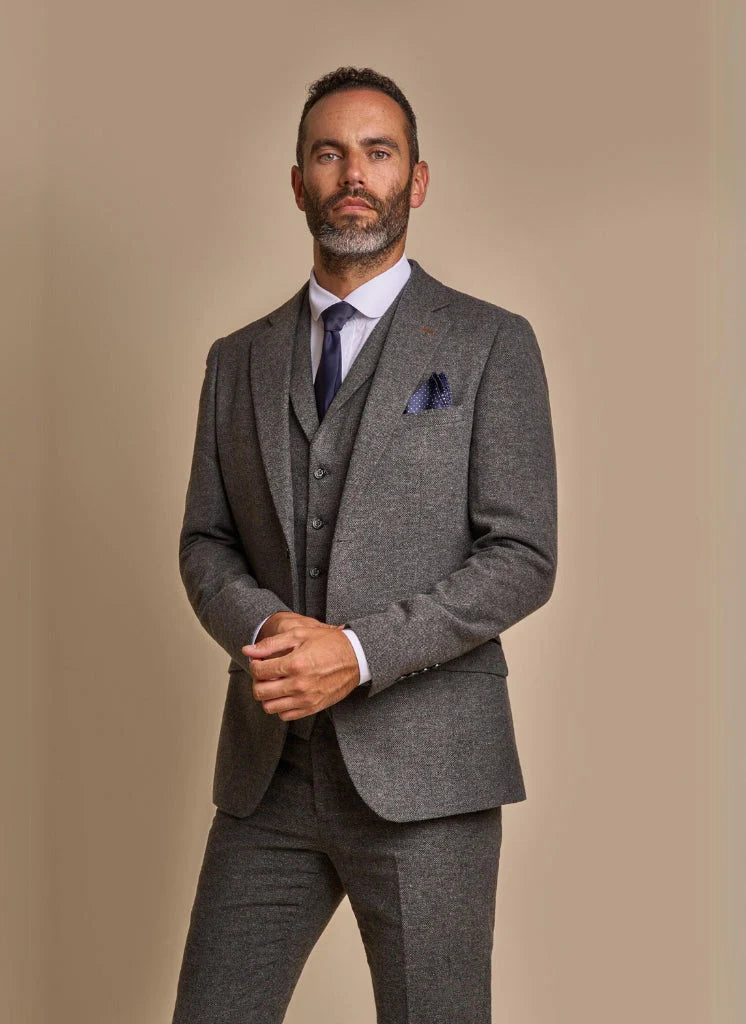 Cavani - Dreiteiliger Anzug - Martez Grey Tweed