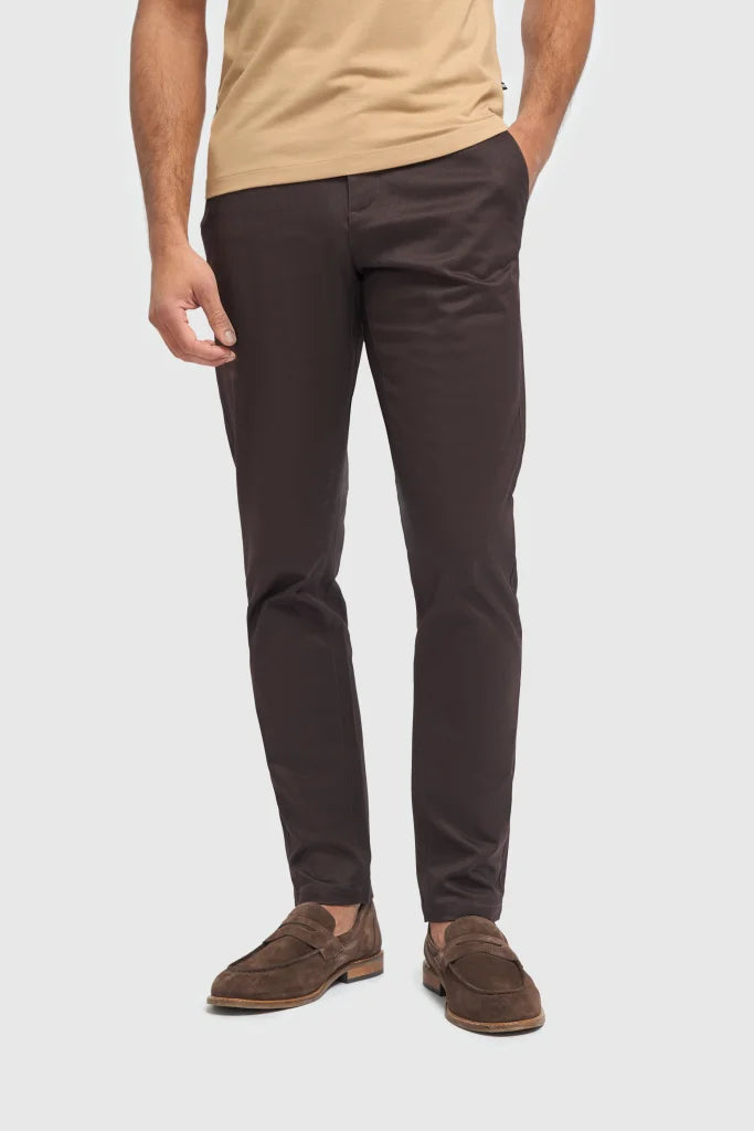 Chino hose herren Black- Cavani Dakota - 30/S / Chocolate