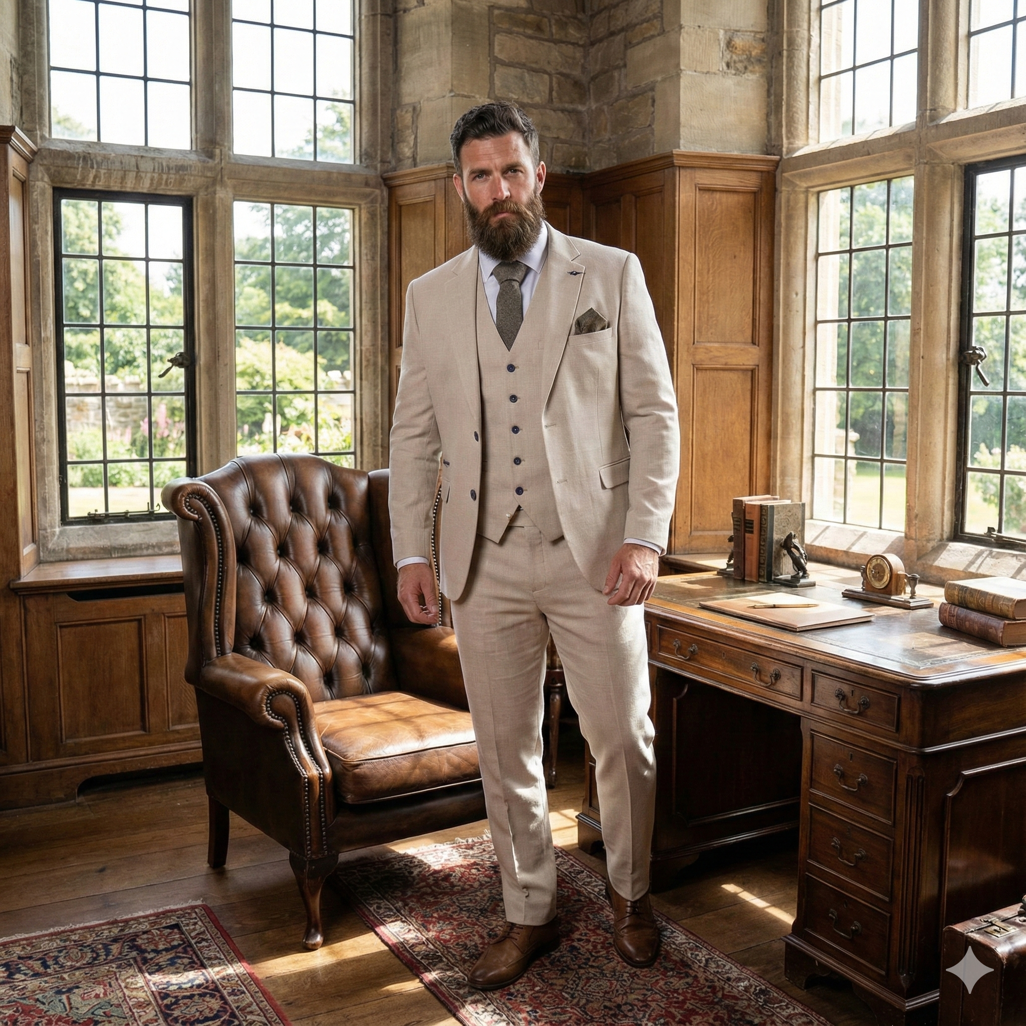 Dreiteiliger Anzug - Cavani Miami Beige - driedelig pak