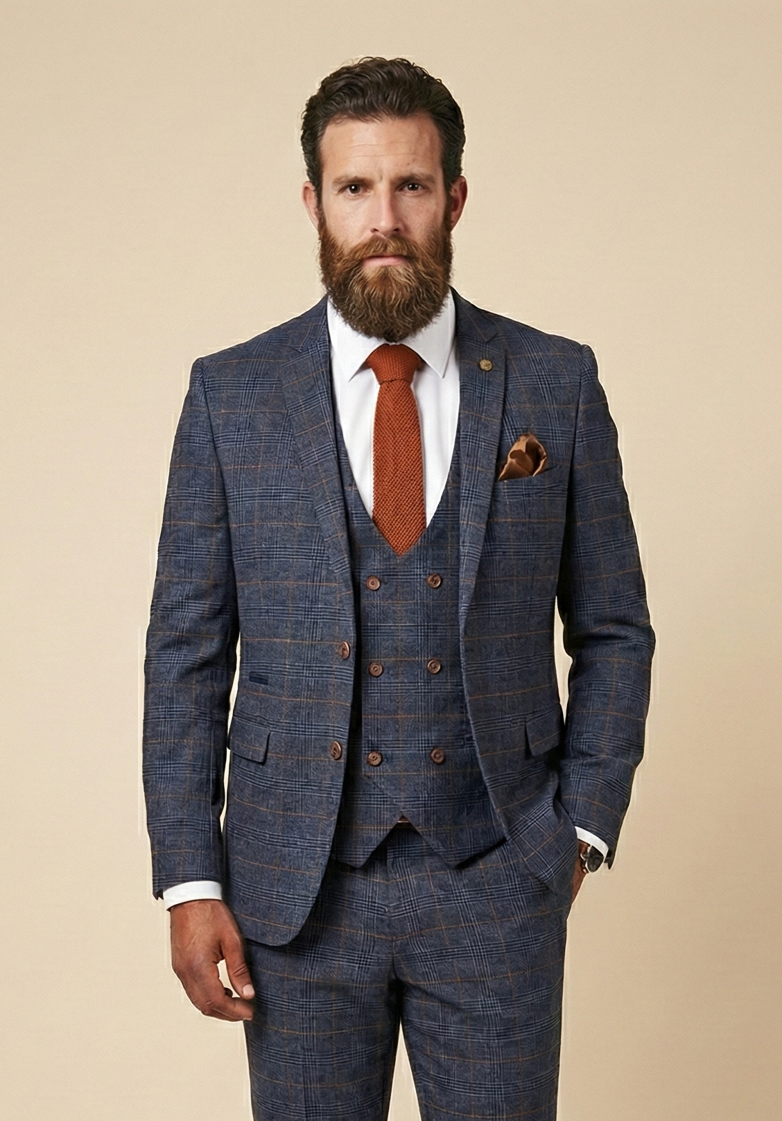 Dreiteiliger anzug jenson marineblau - driedelig pak