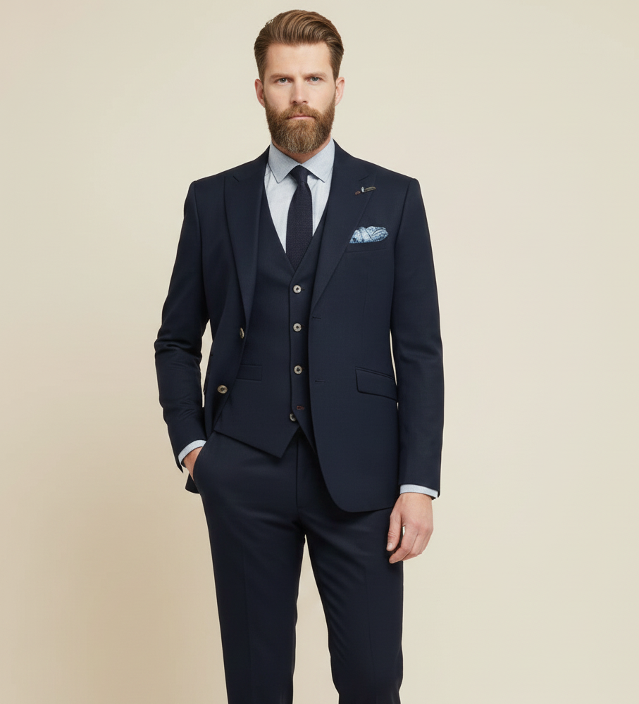 Dreiteiliges Herrenanzug - Cavani Tropez Navy - driedelig