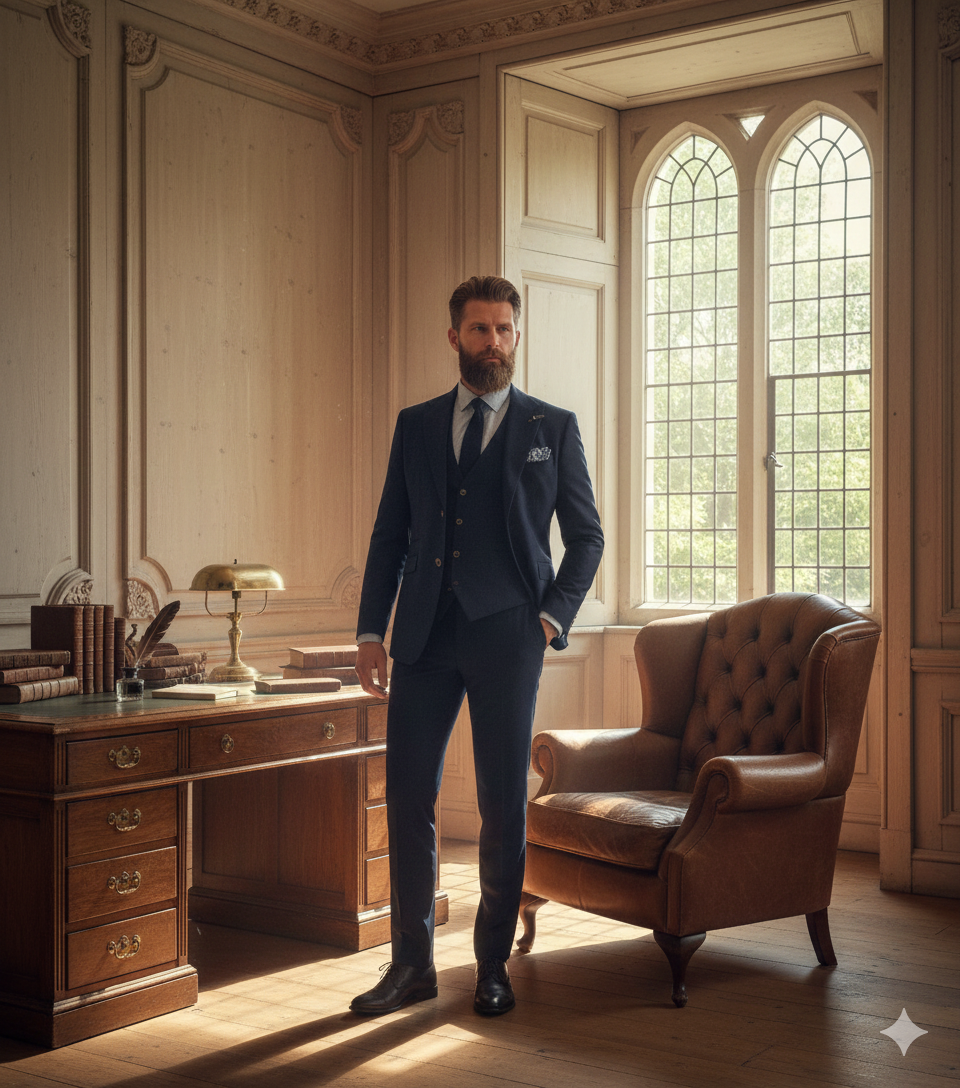 Dreiteiliges Herrenanzug - Cavani Tropez Navy - driedelig