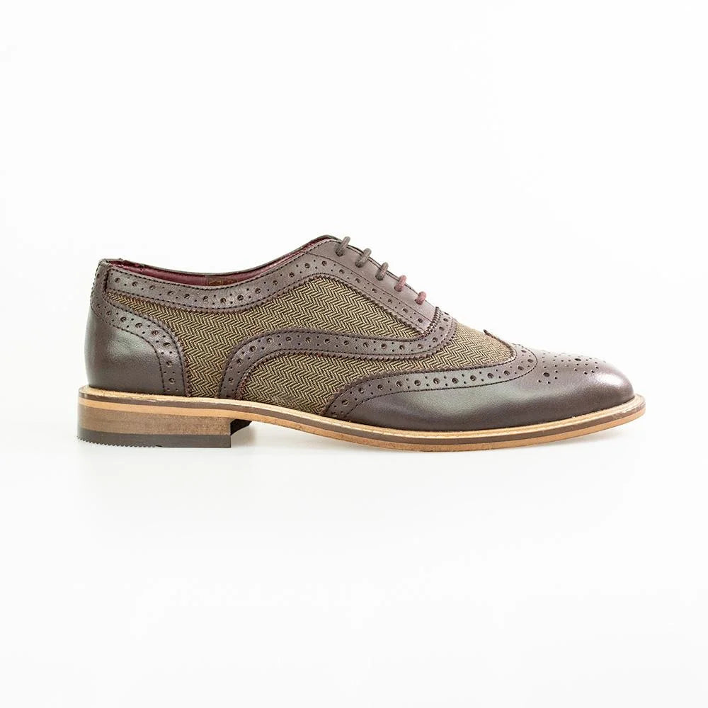 Edle Schuhe | Cavani Ellington Braun Tweed - schoenen