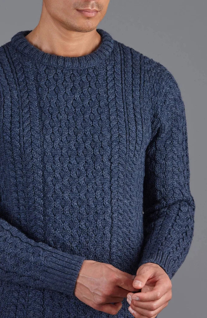 Fisherman’s Britische Woll-Kabelpullover für Herren