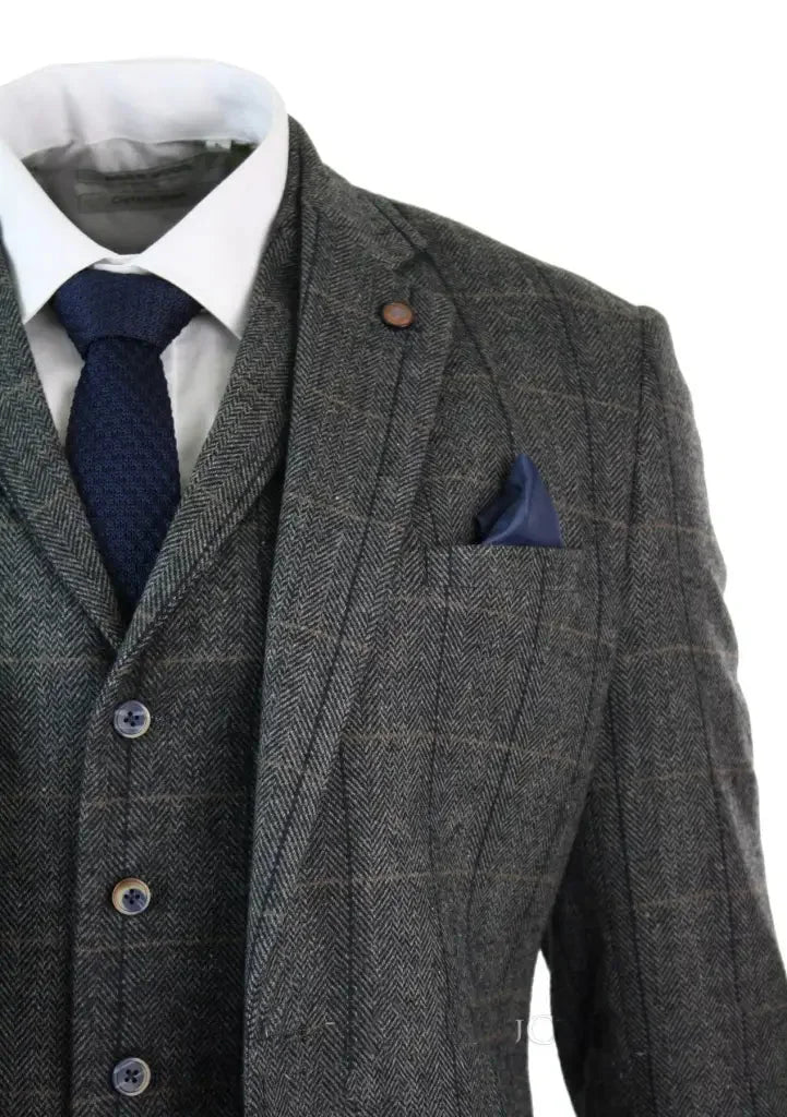 Peaky Blinders Grey Navy Suit dreiteiliger Anzug bestehend