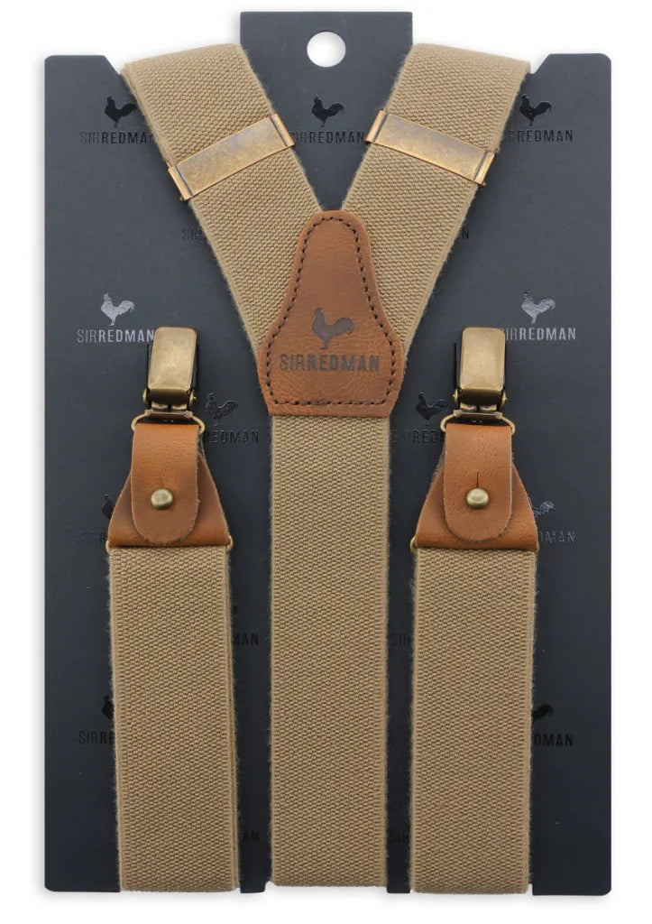 Hosenträger Classic Luxe Essential hellbraun - hellbraun