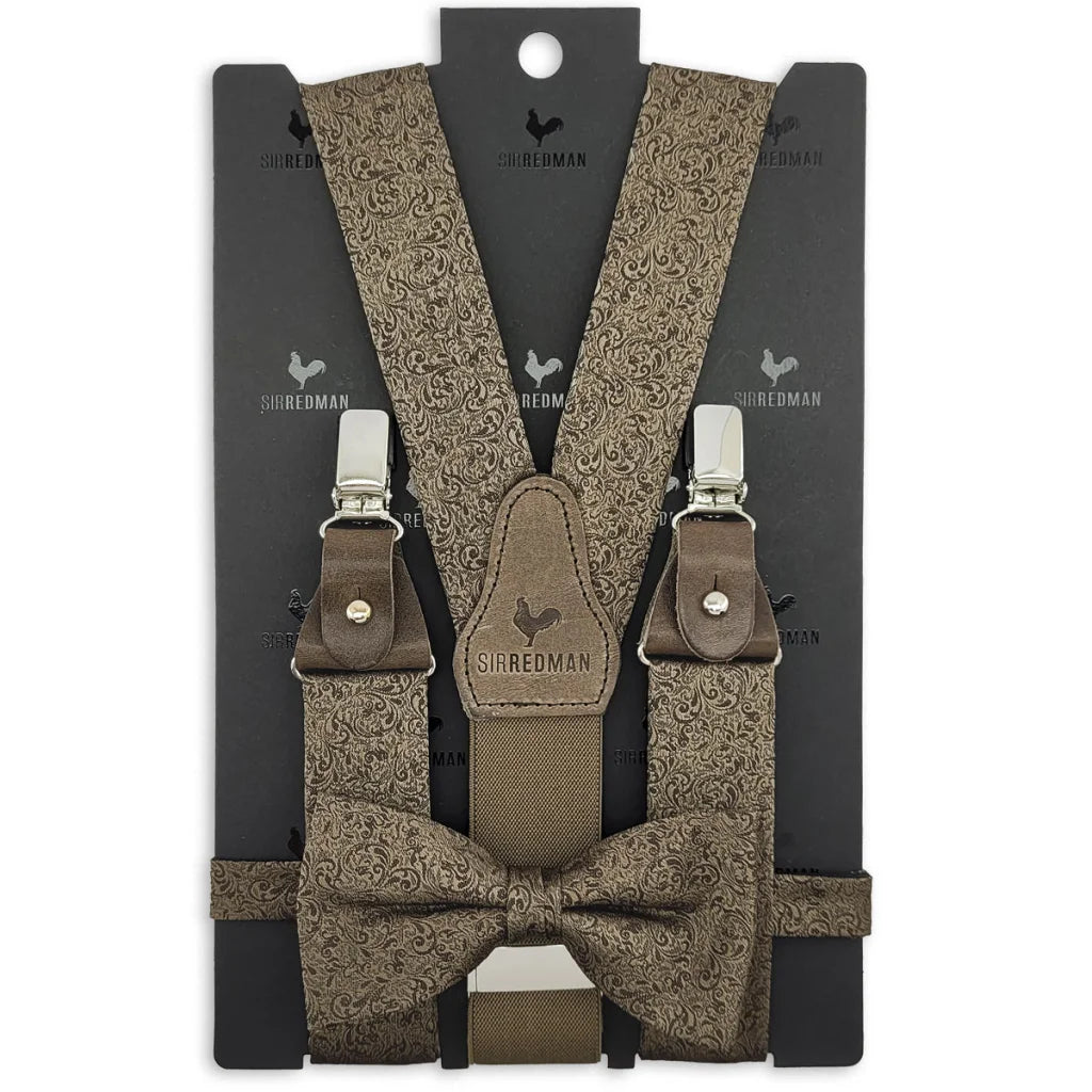 Hosenträger Gentleman Set Bart Barocco taupe - taupe