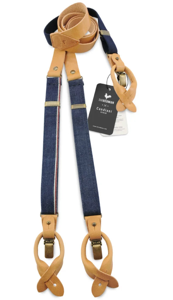 Hosenträger Gentleman Set Blue Legacy Selvedge - blau