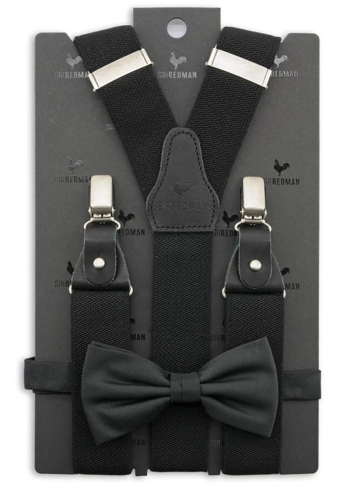 Hosenträger Gentleman Set Essential Black - schwarz