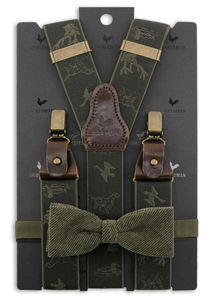 Hosenträger Gentleman Set Jagd Tradition - grün