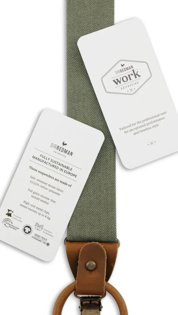 Hosenträger Gentleman’s grün Denim - olivgrün - Hosenträger