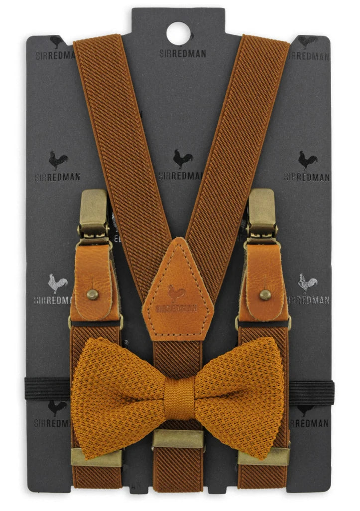 Hosenträger Kids Gentleman Set Cody Cognac - cognac