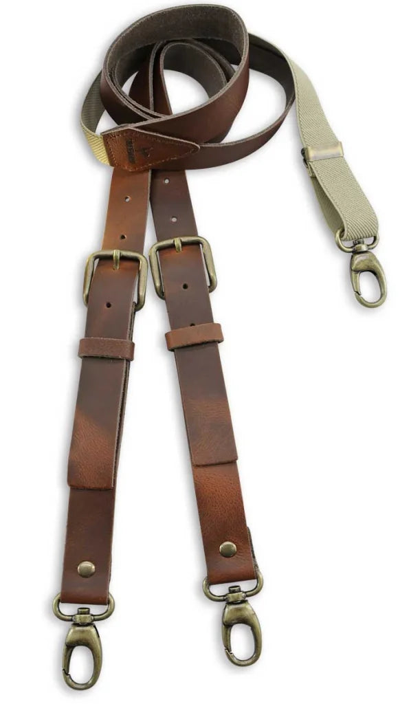 Hosenträger rustikale Gentleman’s Leder braun - braun