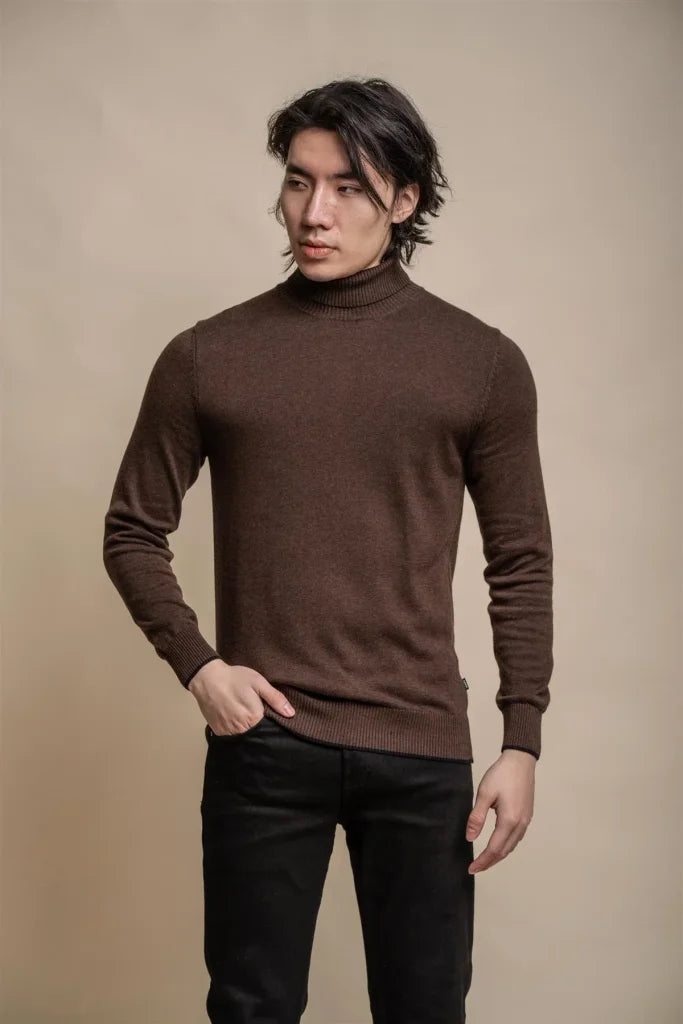 Karris Rollkragenpullover für Herren in Black - Cavani