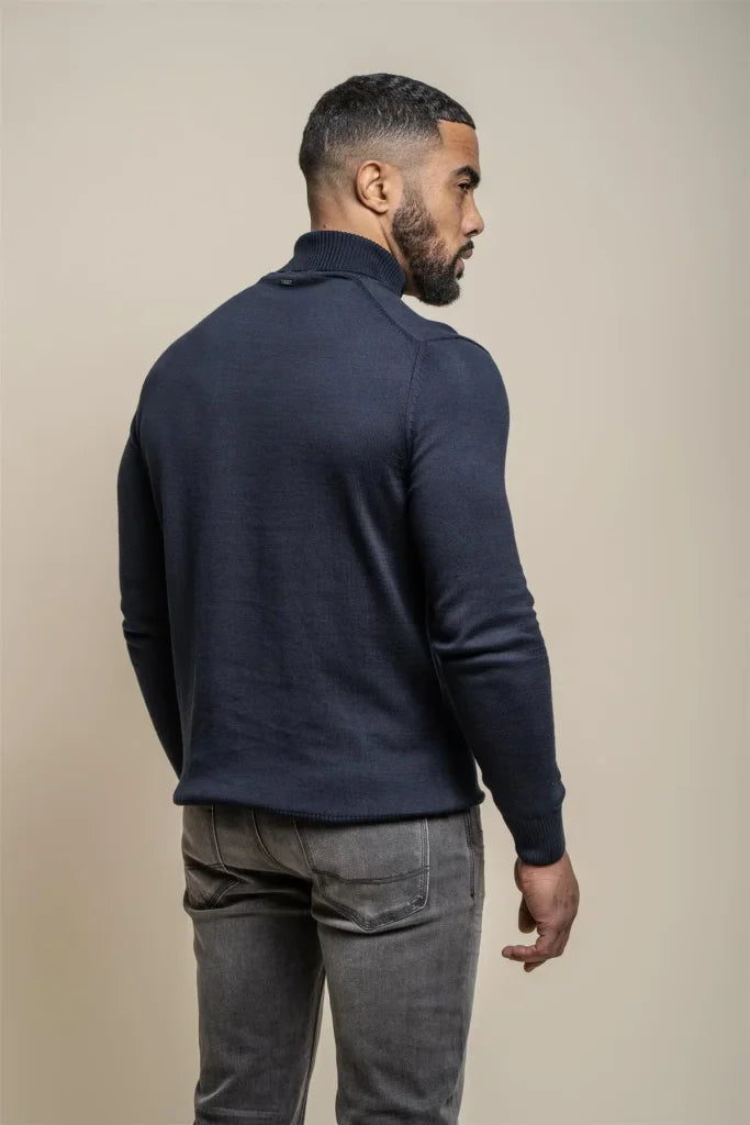 Karris Rollkragenpullover für Herren in Marineblau