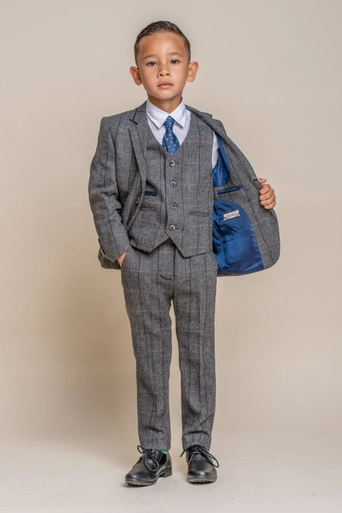 Grey Navy Suit 20er jahre Anzug bestehend aus Hose Sakko