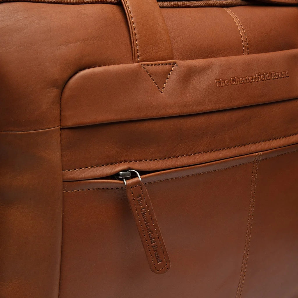 Laptop-Tas aus Leder - The Chesterfield Brand Ryan Cognac