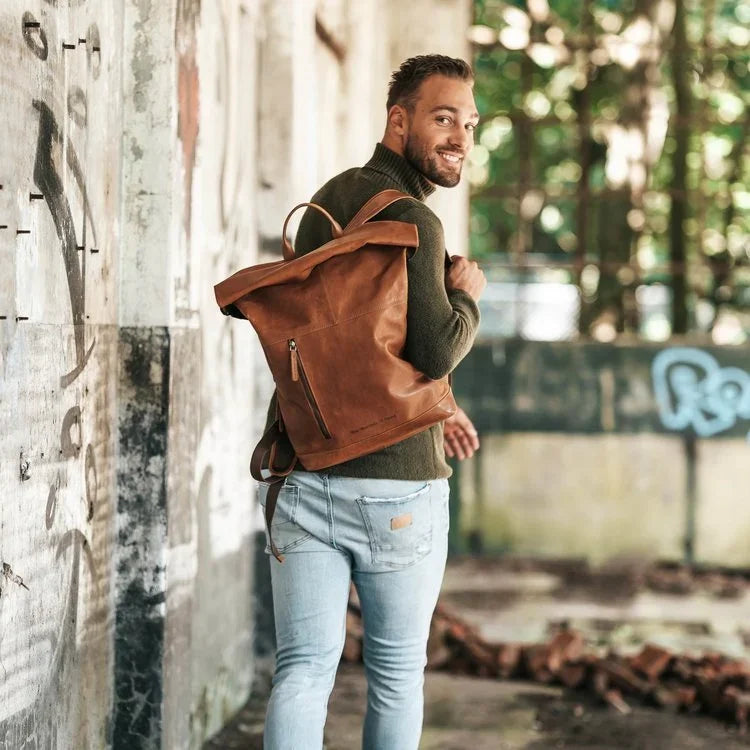 Leder Rucksack - The Chesterfield Brand Liverpool Cognac