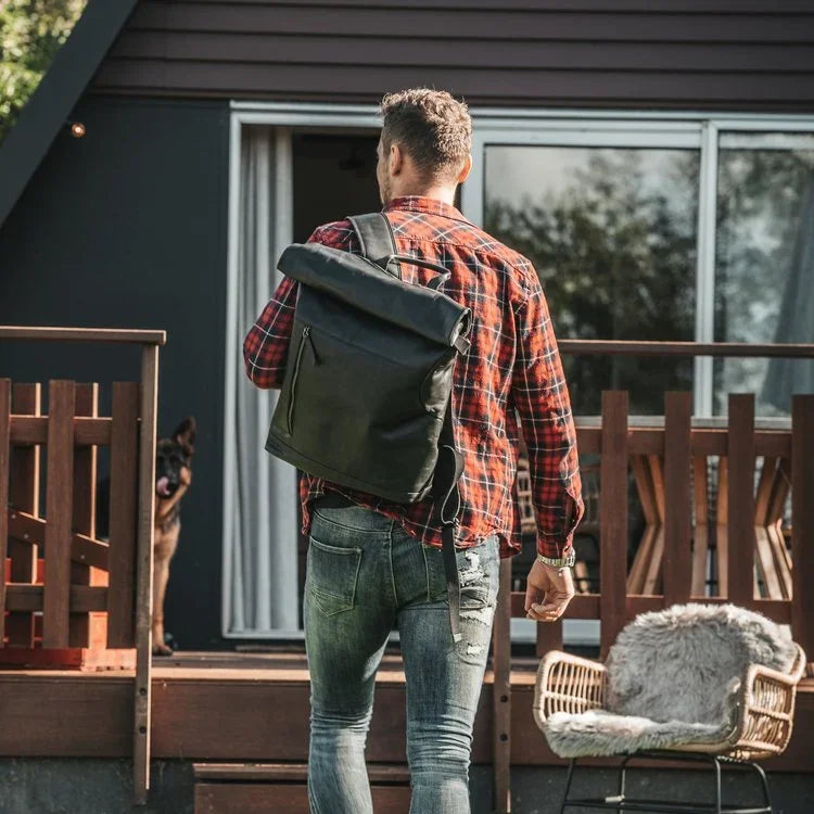 Leder Rucksack - The Chesterfield Brand Liverpool Schwarz