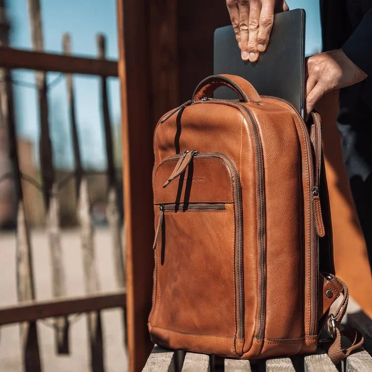 Leder Rucksack - The Chesterfield Brand Tokyo Cognac