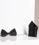 Marc Darcy Herren-Set Black Paisley Fliege mit Einstecktuch