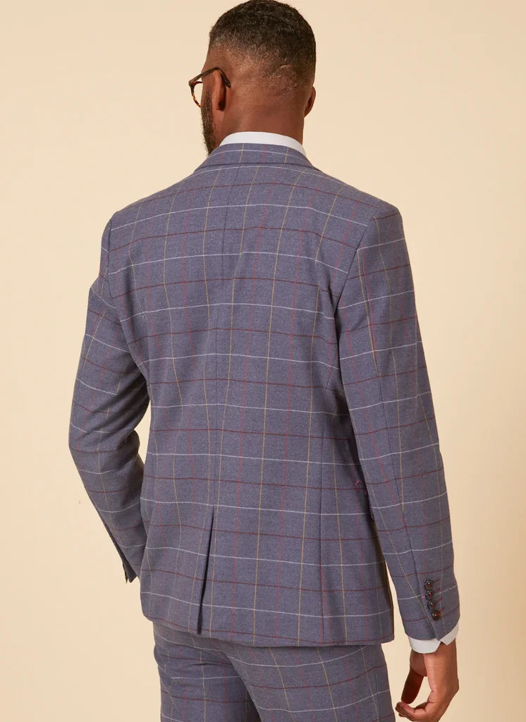 Marc Darcy - Sakko Abbott Blue Tweed Check