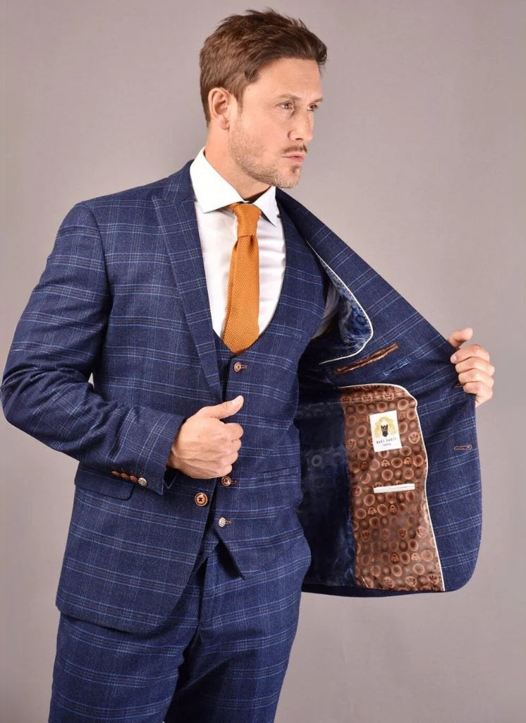 Marc Darcy - Sakko Blau Chigwell Tweed