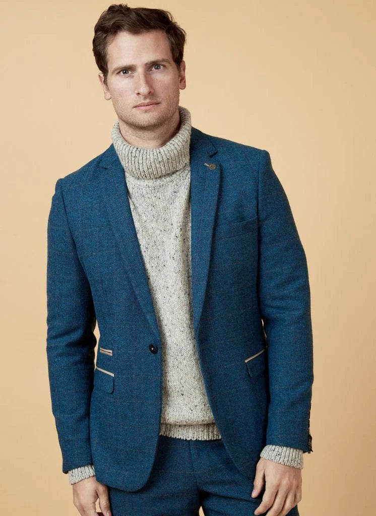 Marc Darcy - Sakko Dion Blue Tweed - Sakko