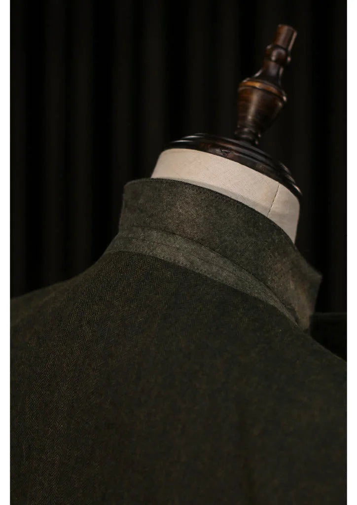 TAVERNY Chief - Herrenanzug Olive Tweed - driedelig pak